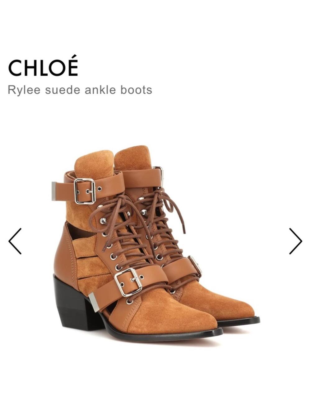 Chloé Rylee ankle boots in a camel suede and leather design. worn once 41 10